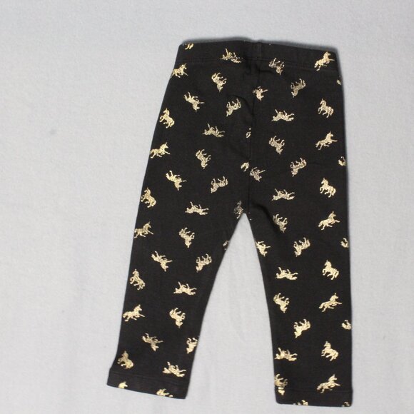 Old Navy Gold Unicorn Foil Print Leggings – Size 12–18M - Picture 3 of 3